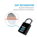 Smart Keyless Fingerprint Padlock USB Rechargeable