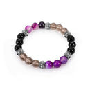 amethyst lava stone alloy excellent jewelry matte agate energy stone bracelet BX