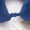 Memory Foam U Shaped Travel Pillow Neck Support Car Seat Cushion Gift Blue