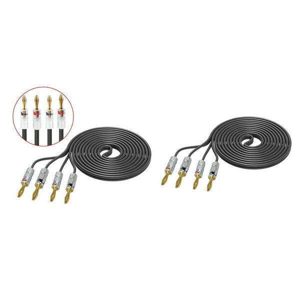 2 Pieces DIY 10ft 12 Gauge Hifi Speaker Cable