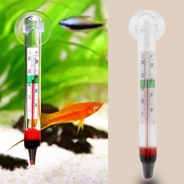 Glasstube Aquariums Submersible Thermometer Temperature Decor Suction Cup #gib