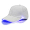 LED Luminous Baseball Cap Optical Fiber Light Up Hat Rave Party Hip-Hop White