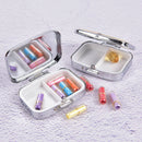 Square Metal Folding pill case Medicine Storage Organizer Pill Box Container FT