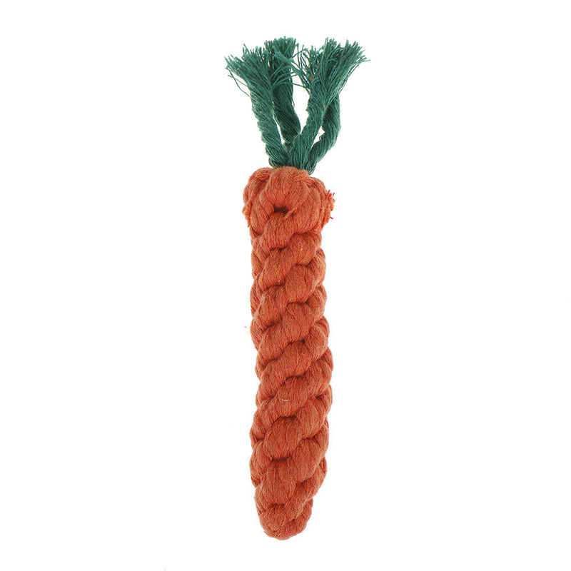 Chew Toys Braided Cotton Rope Carrot Durable Dog Teeth Cleaning For Pet Bite  TE