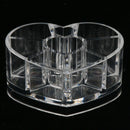 6-Slot Compact Personal Lipstick Display Stand Cosmetics Holder Heart-shape
