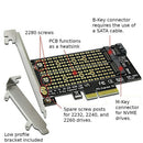 Pcie To M2/M.2 Adapter M.2 Ngff To Desktop Pcie X4 X8 X16 Nvme Sata Dual Ss
