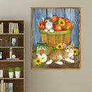 5D DIY Diamond Painting Cats Fruits Cross Stitch Embroidery Rhinestones Kit