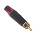 DIY RCA Male Solder Plug Audio Video Cable Connector Adapter (Red 2pcs) A