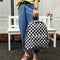 Plaid Pattern Backpacks Canvas Shoulder Bag Anti-theft Pack for Men and Women