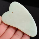 2pcs Natural Jade Massage Roller Guasha Board SPA Therapy Skin Beauty Care