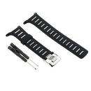 Rubber Wristwatch Bands for SUUNTO T1 T1C T3 T3C T3D T4C T4D Black
