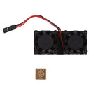 Dual Fan Cooling System Module &Heatsink for Raspberry Pi 3B, 2