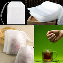 100x non-woven Empty Teabags String Heat Seal Filter Paper Herb Loose Tea Bag EN
