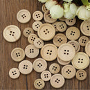 50PCS Mixed Round 4-Holes Wooden buttons Fit Sewing  Scrapbooking Craft 15 20mm