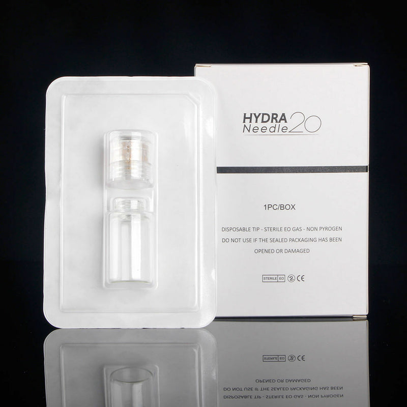 Hydra Micro Needle Applicator Glass Bottle Serum Injection into skin Reusable