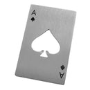 Durable Stainless Steel Poker Ace of Spades Bottle Opener Casino Gifts