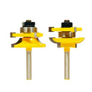 2Pcs Rail & Stile Router Bit Set - Shaker 1/4" Shank Cutter for Woodworking