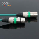 5pcs 3Pin XLR Cable Male to Female Foil+Braided Shielded Audio Cable (1 m)