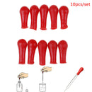 10Pcs Dropper Red Rubber Bulb Head Dropping Bottle Insert Pipette Lab Supplie Ew