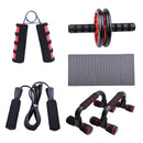 5-in-1 Ab Roller Wheel Workout Equipment Abdominal Exercise Home Gym Mat