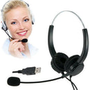 Call Center Headset USB Wired Offical Telephone Headphone with Microphone
