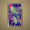 5D DIY Diamond Painting Embroidery Feather Round Rhinestone Home Wall Decor