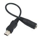 Mini USB Male to 3.5mm Jack Female Audio Cable Cord Adapter  Z