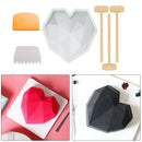 Silicone Cake Mold Diamond Heart Fondant Chocolate Candy DIY Baking 6Pcs