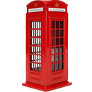 Metal Red British English London Telephone Booth Bank Coin Bank Saving Pot  G5L3