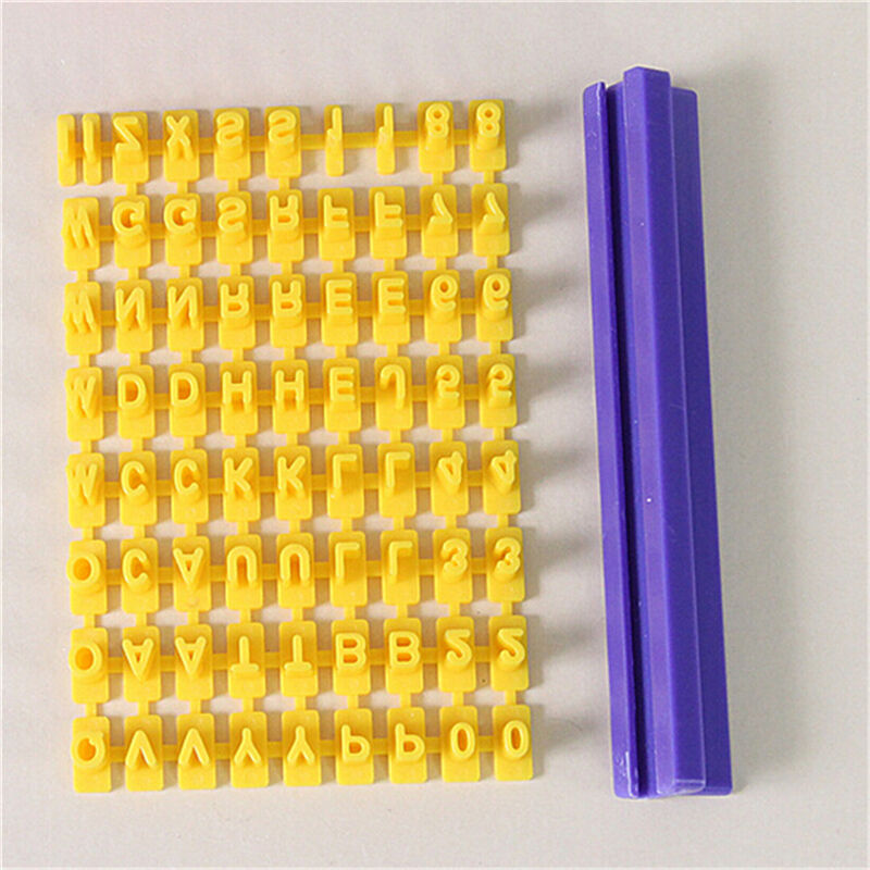 1 Set Alphabet Number Letter Biscuit Fondant Cake/Cookie Stamp Impress Emboss MO