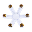 1 To 6 Lamp Holder E27 Socket Base LED Lamp Base Bulb Splitter Holder Conve_ Gw