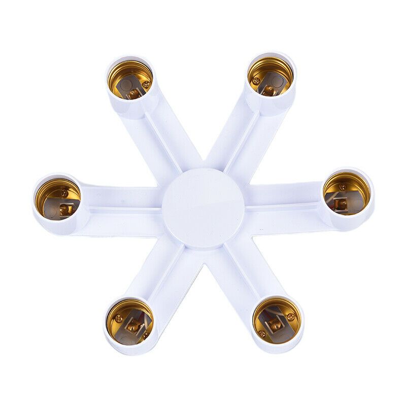 1 To 6 Lamp Holder E27 Socket Base LED Lamp Base Bulb Splitter Holder Conve_ Gw