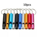 10pcs Emergency Whistle Tool Hiking Outdoor Survival Camping Compass Trav HCU