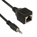 3.5mm Audio Male to RJ45 Socket Ethernet Adapter Short Cable CAT5 CAT6 Extender