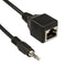 3.5mm Audio Male to RJ45 Socket Ethernet Adapter Short Cable CAT5 CAT6 Extender