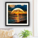 5D DIY Full Drill Diamond Painting Rising Sun Sea Cross Stitch Embroidery