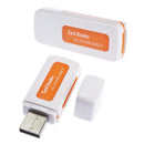2x Portable 4 in 1 Memory Multi Card Reader USB 2.0 for SD/TF Cards Home Tackle