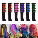 6 Colors Mini Hair Chalks Multicolor Color Dye Crayons Comb Styling Tools