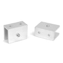2Rectangular-Shape Glass Clamp Glass Shelf Clamp Clip w/ Screws W6T8