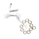 LED USB Window Curtain Lamp Fairy String Light Christmas Home Bedroom Decor A