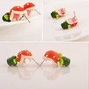 1 Pair Handcraft Polymer Clay Super Mario Piranha Plant Corpse Flower Studs I9Y8