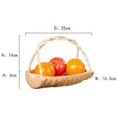 Fruit Plate Bamboo Root Handle Creative Bamboo Root Boat Fruit Basket Compr