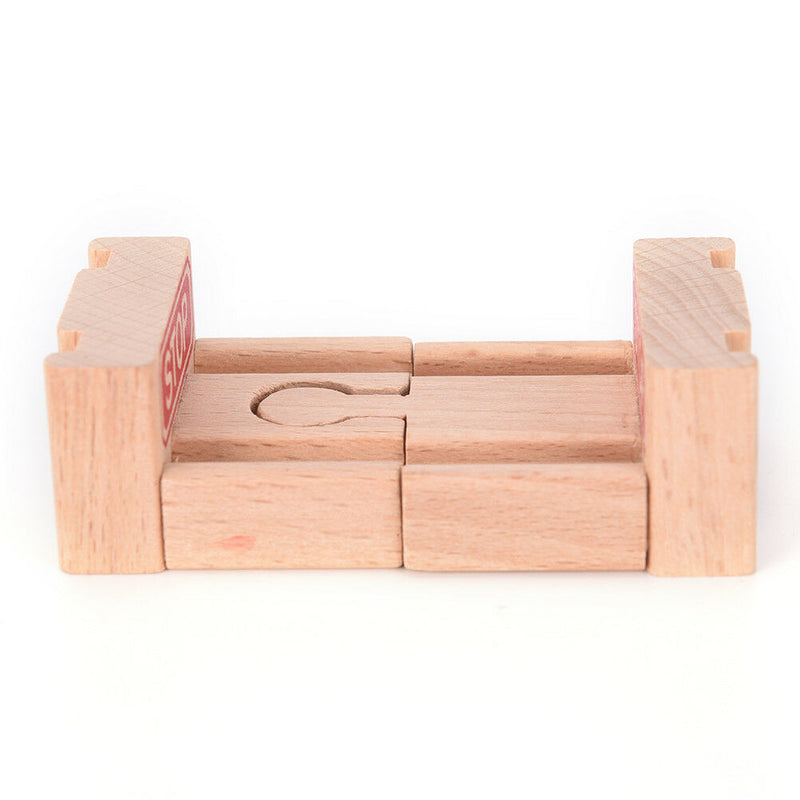 1 Set Wooden Train Stop Track Railway Accessories Compatible All Major Brands lj