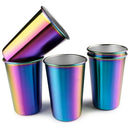 Rainbow Party Cup Stainless Steel Cup 16Oz 5 Piece Drinking Glass Beer Mug