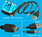 USB2.0 Charging Cord to Mini USB Male 3.5mm Jack Plug Audio Bluetooth Cable 3CAU