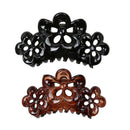 2pcs Large Flowers Hair Clamp Claw Clip Comb Grip Women Hair Accessories