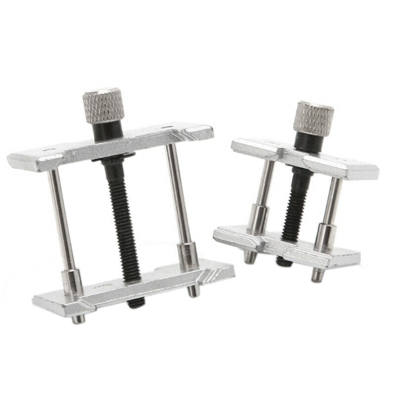 1 Set 2 Pcs Two-In-One Watch Case Metal Movement Holder Watchmaker Clamp Re