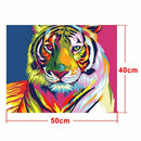 Tiger Acrylic Paint By Number Kit DIY Oil Painting Drawing Canvas Home Decor GN