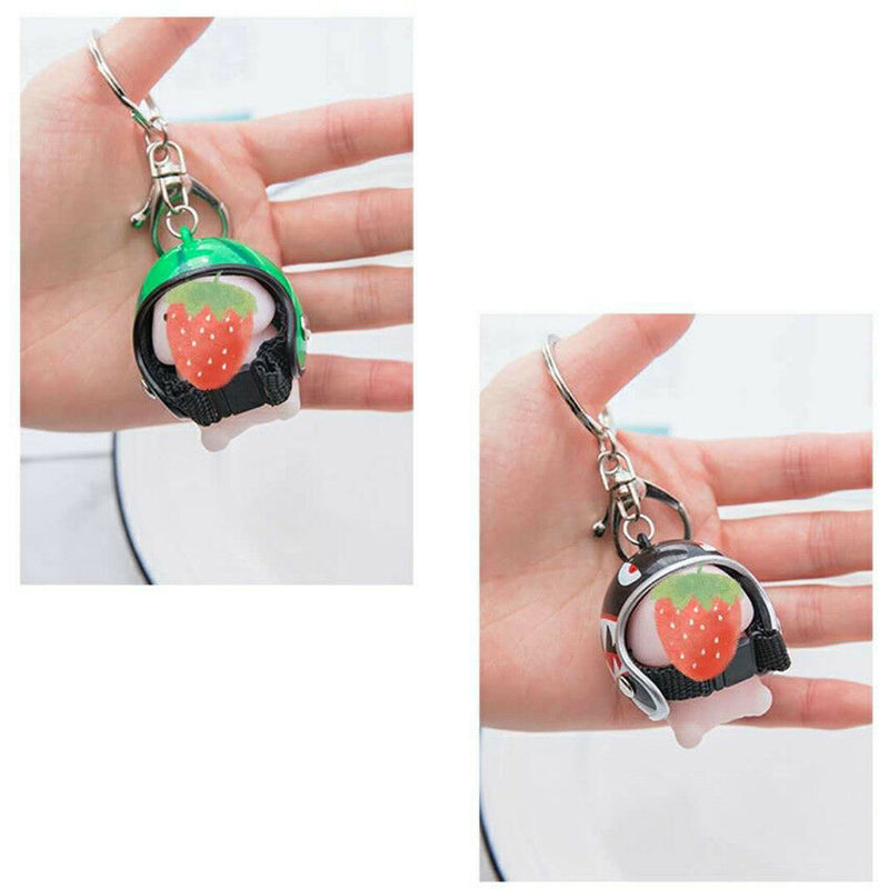 Motorcycle Hat Key Ring To Relieve Stress Cartoon Captain America Keychain Gift