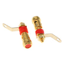 2pcs Speaker Terminal Binding Post Banana Plug Socket Connector, Red